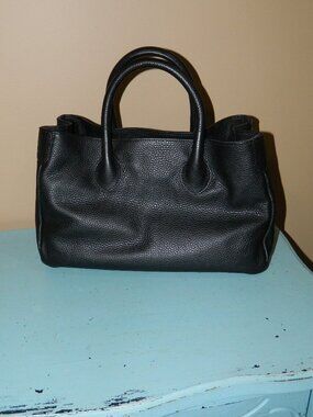 Mark & Graham Betty Leather Purse Handbag Black Pebbled